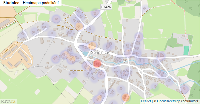 Studnice - mapa podnikání