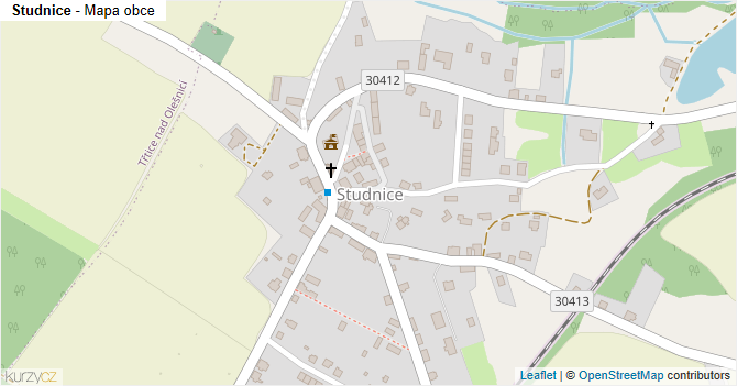 Studnice - mapa obce