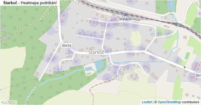 Starkoč - mapa podnikání