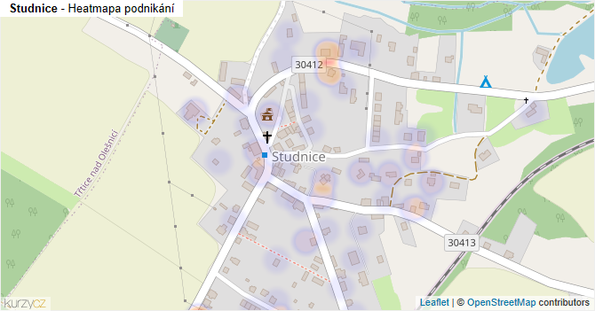 Studnice - mapa podnikání