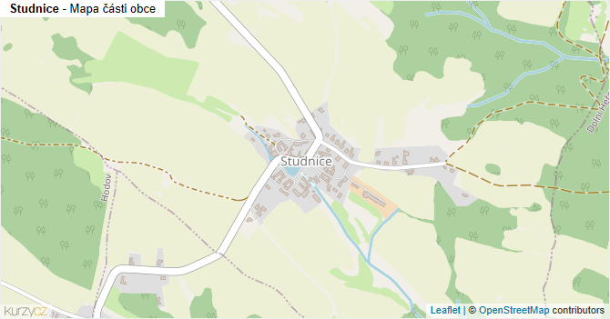 Studnice - mapa části obce