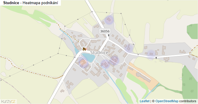 Studnice - mapa podnikání
