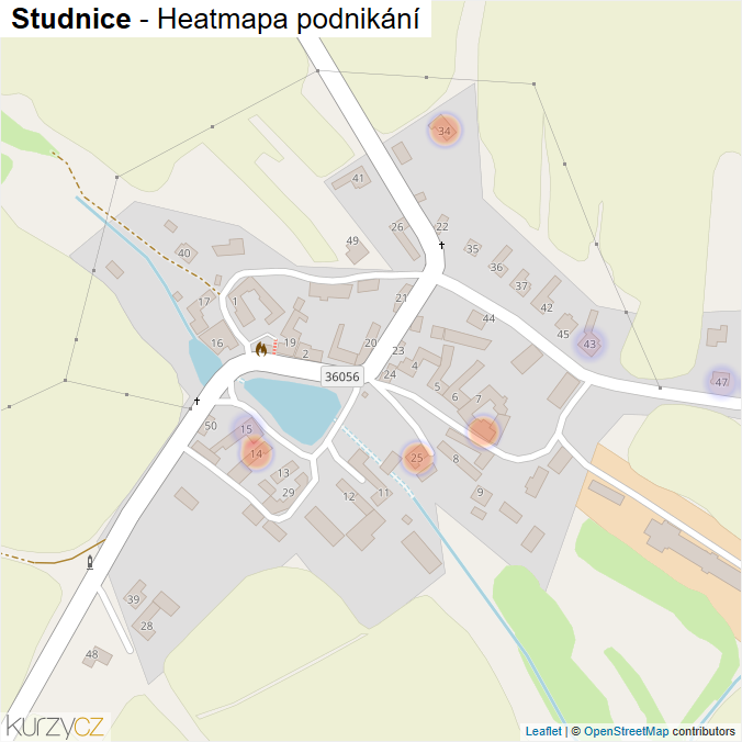 Mapa Studnice - Firmy v části obce.
