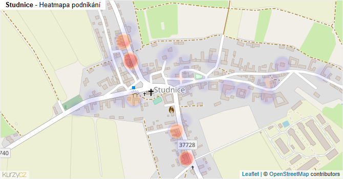 Studnice - mapa podnikání