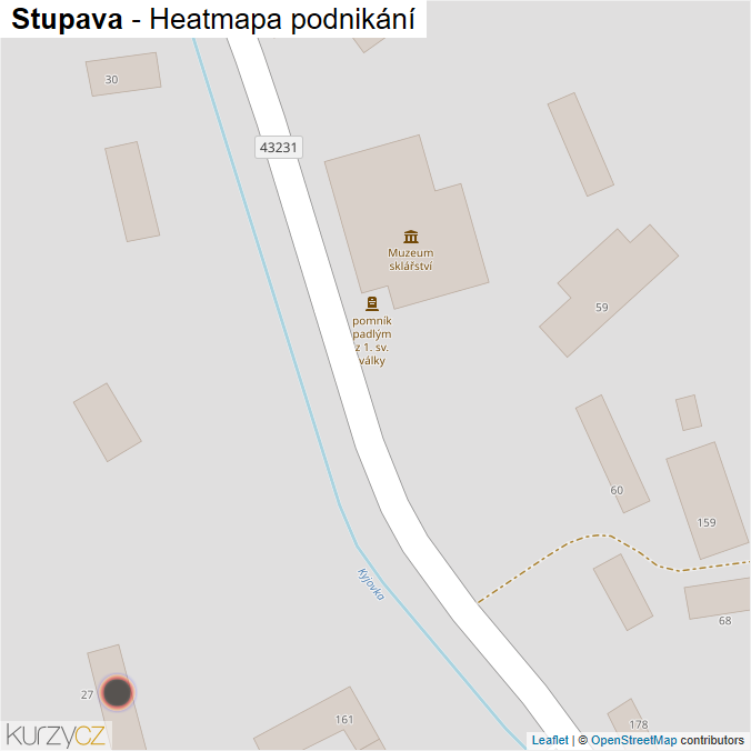 Mapa Stupava - Firmy v obci.