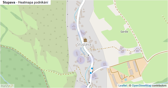 Stupava - mapa podnikání