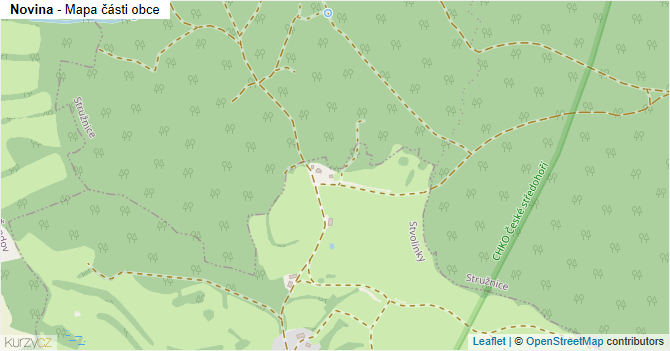 Novina - mapa části obce