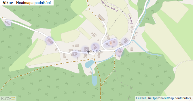 Vlkov - mapa podnikání