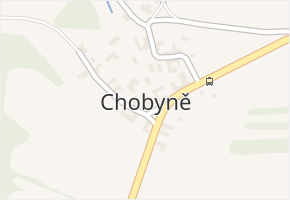 Chobyně v obci Šubířov - mapa části obce