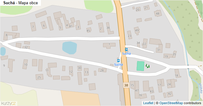 Suchá - mapa obce