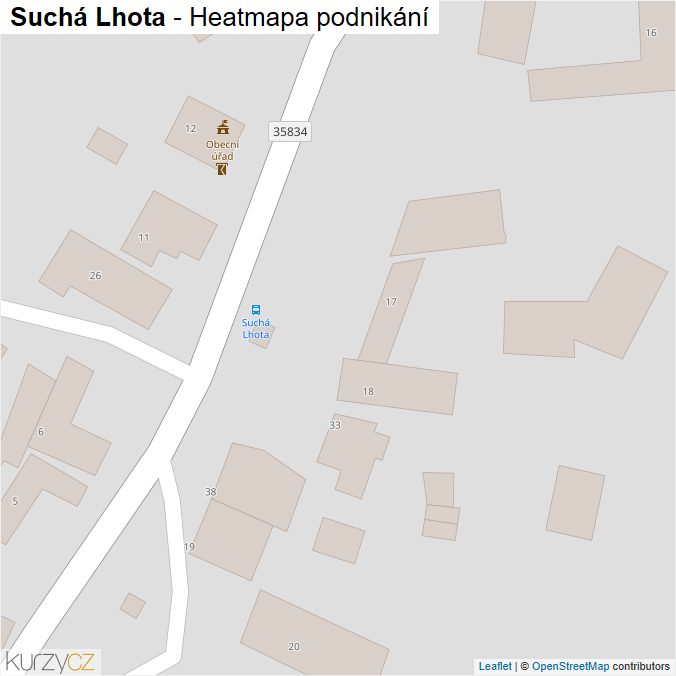 Mapa Suchá Lhota - Firmy v obci.