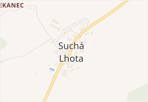 Suchá Lhota v obci Suchá Lhota - mapa části obce