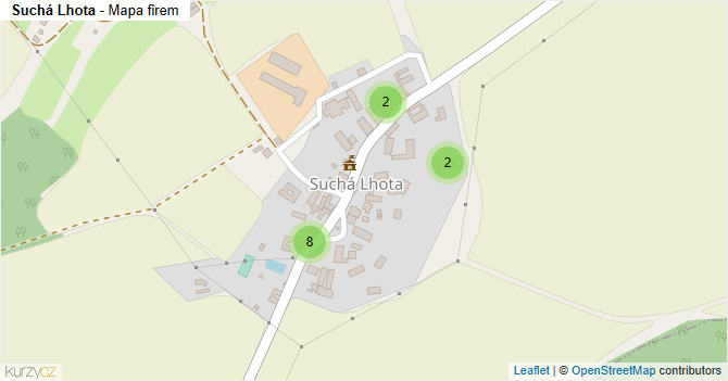 Suchá Lhota - mapa firem