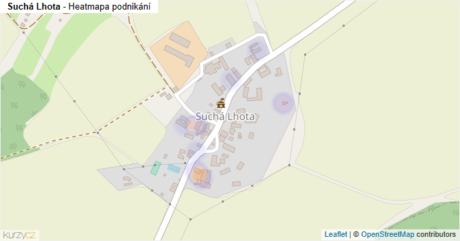 Suchá Lhota - mapa podnikání