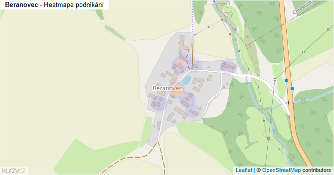 Beranovec - mapa podnikání