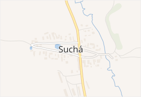 Suchá v obci Suchá - mapa části obce