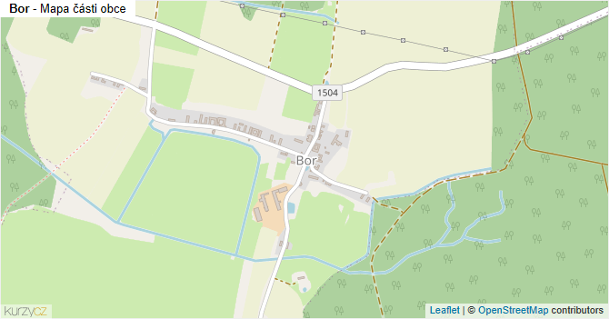 Bor - mapa části obce