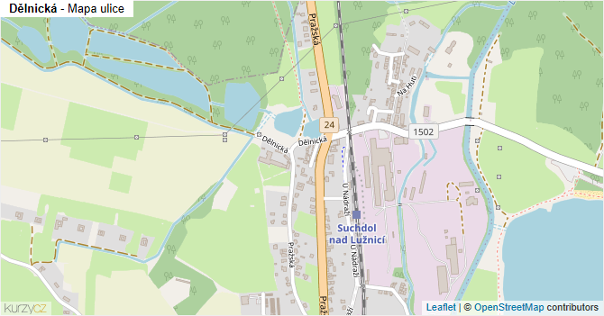 Dělnická - mapa ulice