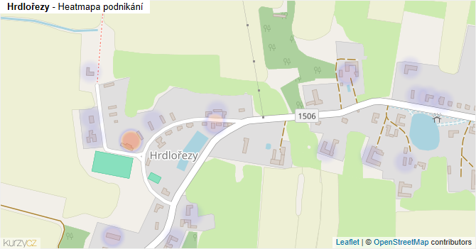 Hrdlořezy - mapa podnikání