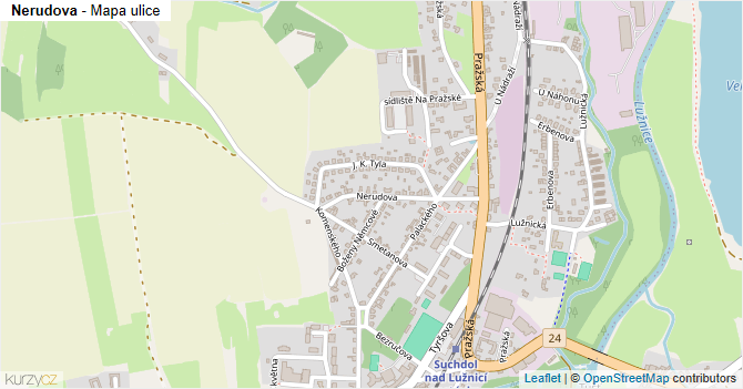 Nerudova - mapa ulice