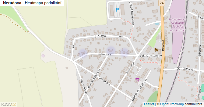 Nerudova - mapa podnikání