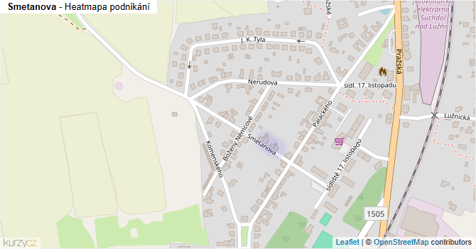 Smetanova - mapa podnikání