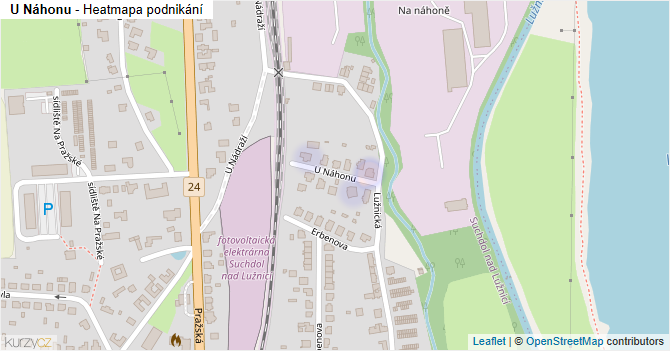 U Náhonu - mapa podnikání