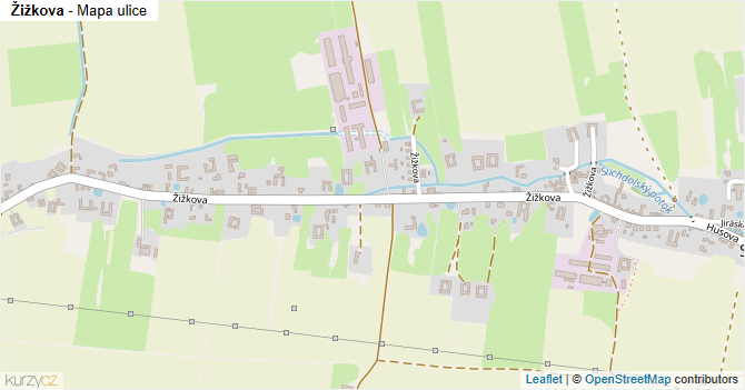 Žižkova - mapa ulice
