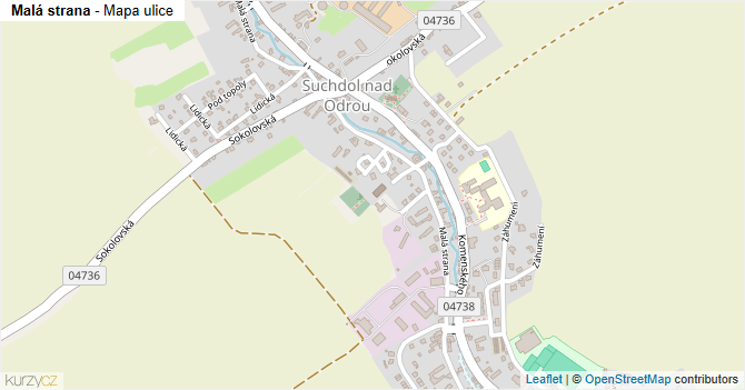 Malá strana - mapa ulice