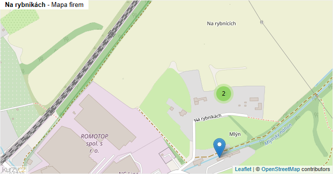 Na rybníkách - mapa firem