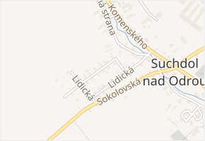 Pod topoly v obci Suchdol nad Odrou - mapa ulice