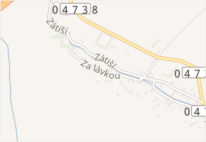 Za lávkou v obci Suchdol nad Odrou - mapa ulice