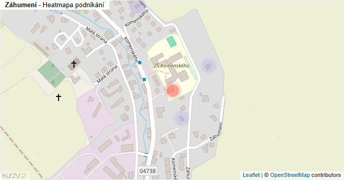 Záhumení - mapa podnikání