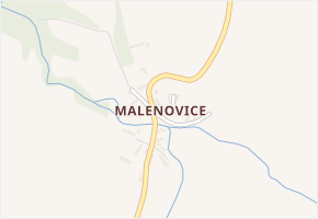 Malenovice v obci Suchdol - mapa části obce