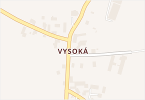 Vysoká v obci Suchdol - mapa části obce