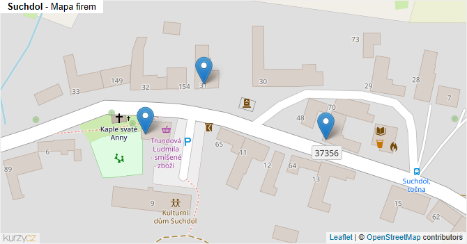Suchdol - mapa firem