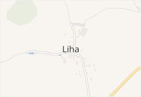 Líha v obci Suchodol - mapa části obce