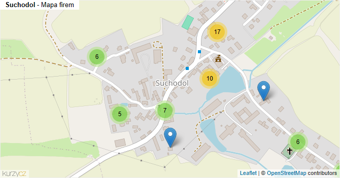 Suchodol - mapa firem
