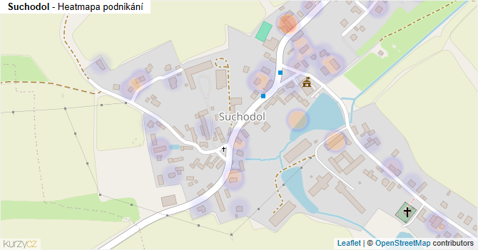 Suchodol - mapa podnikání