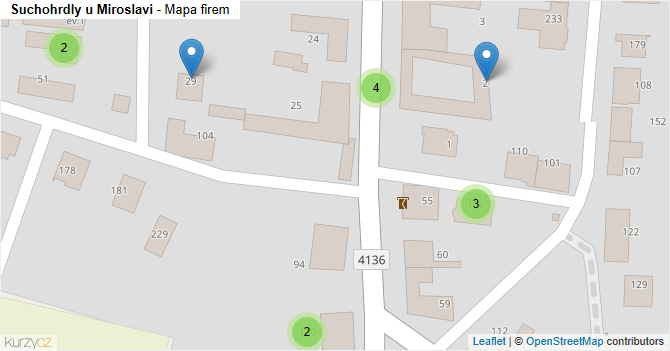 Suchohrdly u Miroslavi - mapa firem