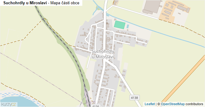 Suchohrdly u Miroslavi - mapa části obce