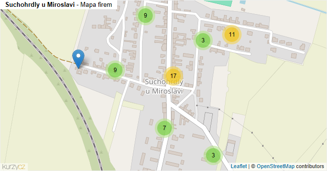 Suchohrdly u Miroslavi - mapa firem