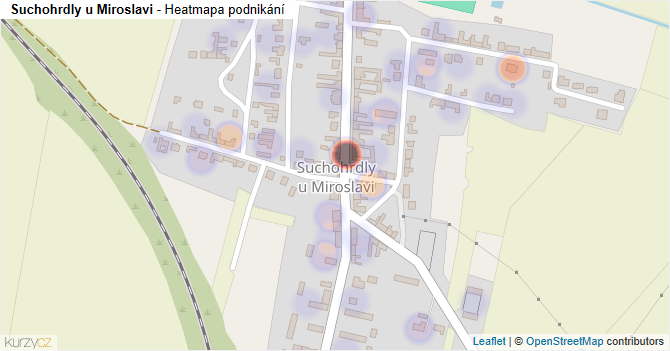 Suchohrdly u Miroslavi - mapa podnikání