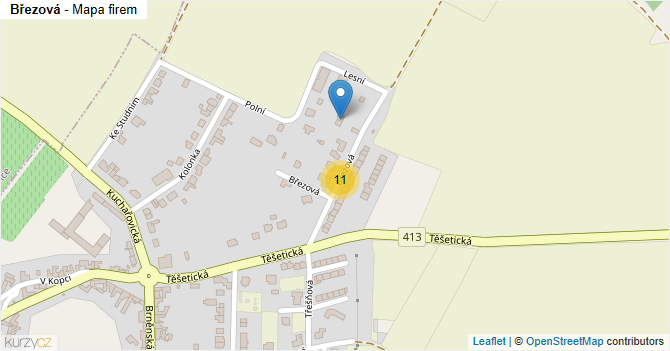 Březová - mapa firem