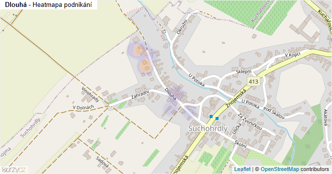 Dlouhá - mapa podnikání
