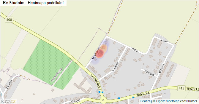 Ke Studním - mapa podnikání