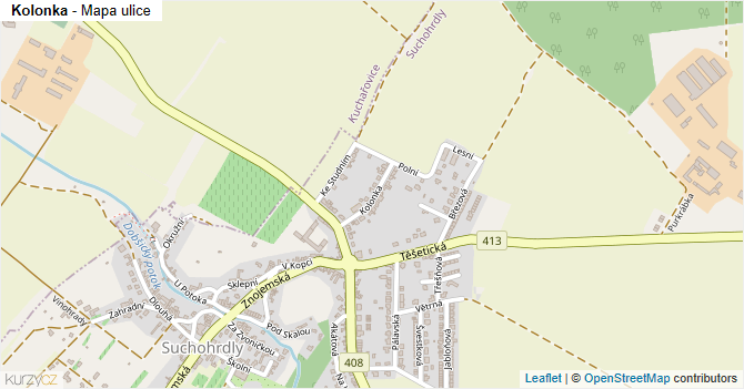 Kolonka - mapa ulice