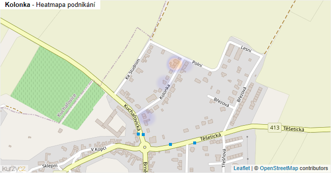 Kolonka - mapa podnikání