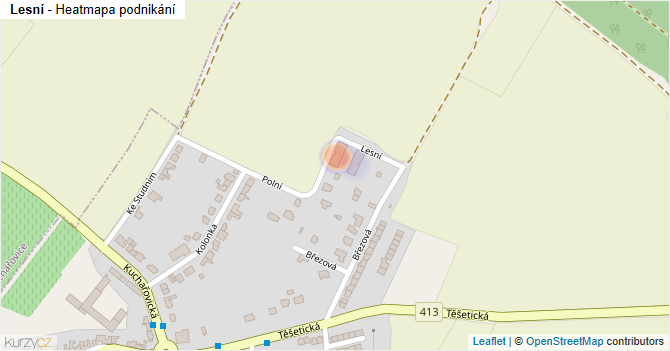 Lesní - mapa podnikání