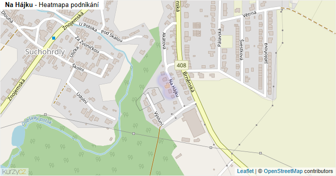 Na Hájku - mapa podnikání